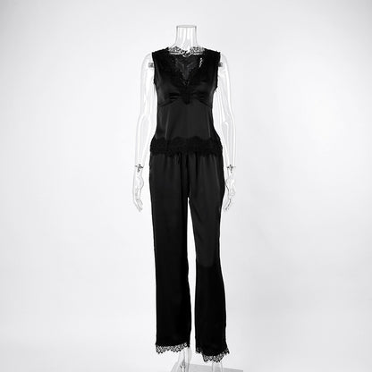 Women's Satin V-Neck Pajama