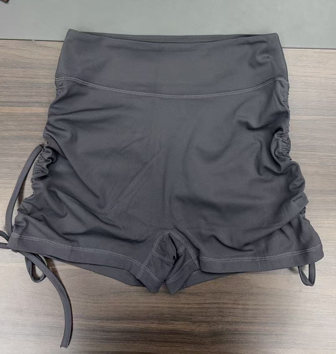 Women's Seamless High-Waist Yoga Shorts with Drawstring for Fitness