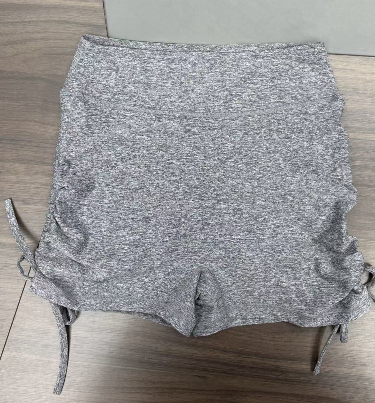 Women's Seamless High-Waist Yoga Shorts with Drawstring for Fitness
