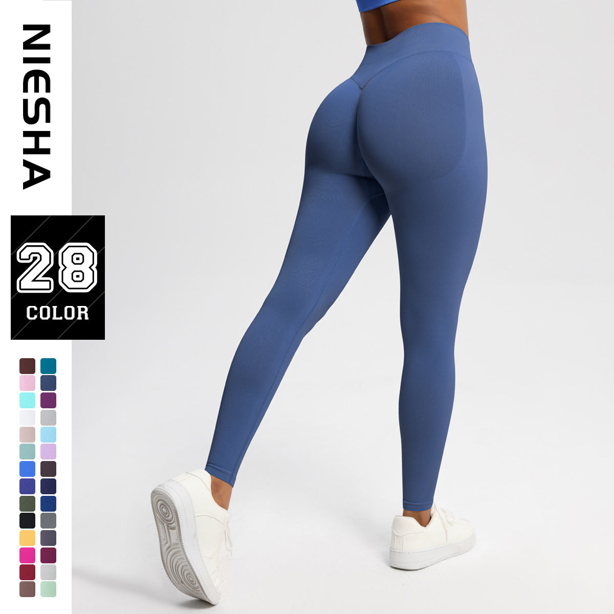Women's Seamless High-Waisted Yoga Running Leggings