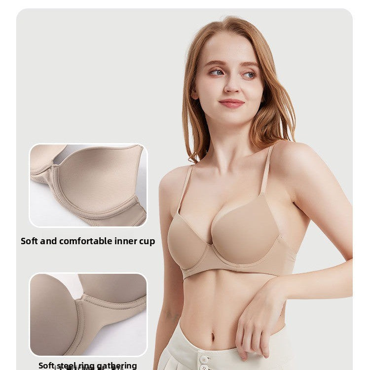 Women's Seamless Soft Cup Bra with Adjustable Support