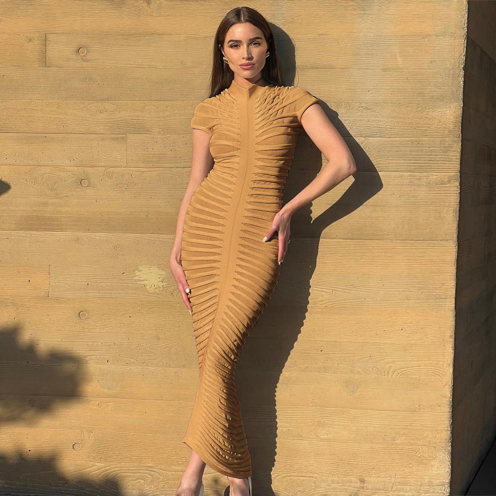 Women's Sexy Knitted Slim Fit Dress for Nightclub
