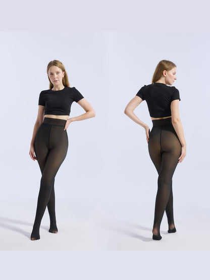 Women's Sheer Jumpsuit Pantyhose with Tummy Control