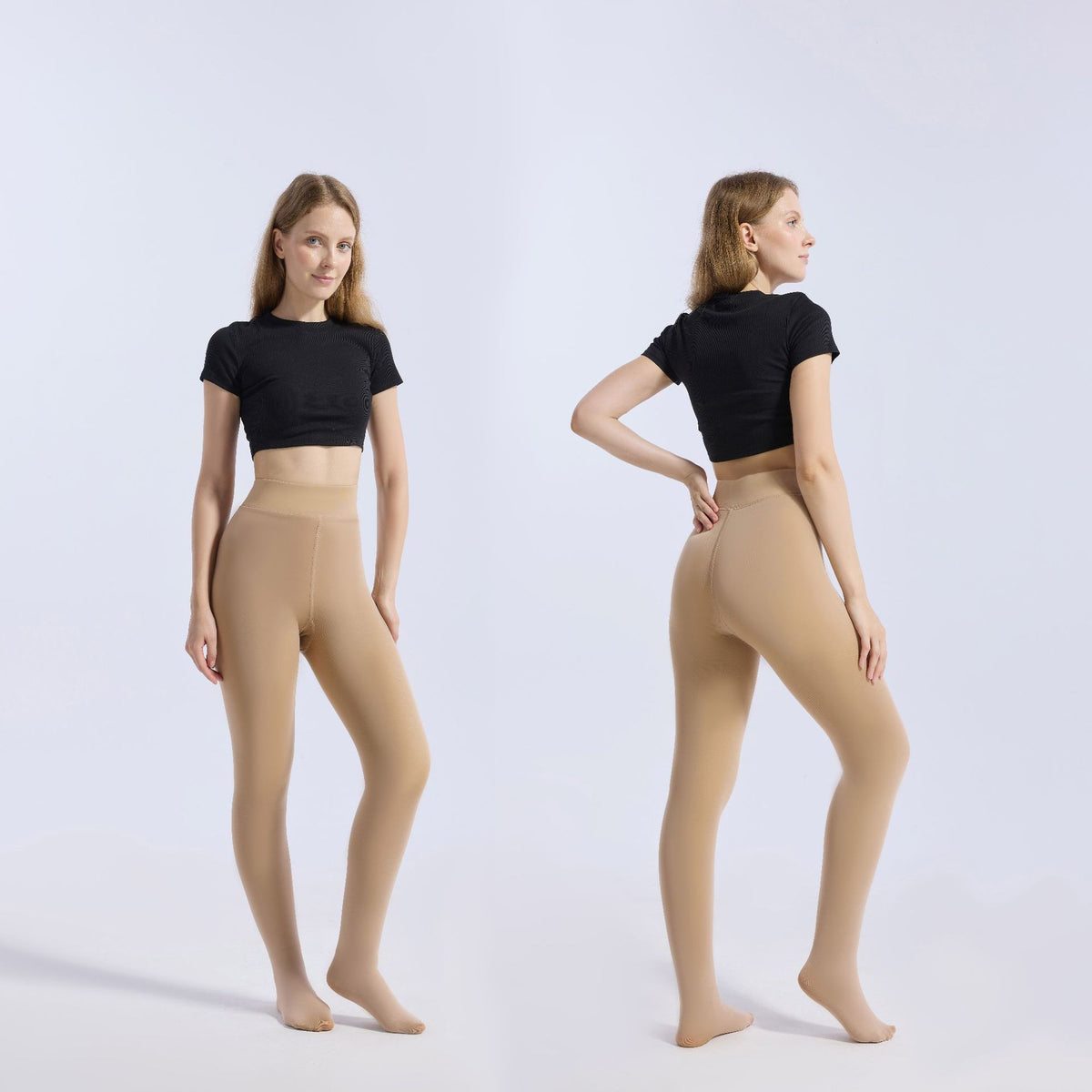 Women's Sheer Jumpsuit Pantyhose with Tummy Control