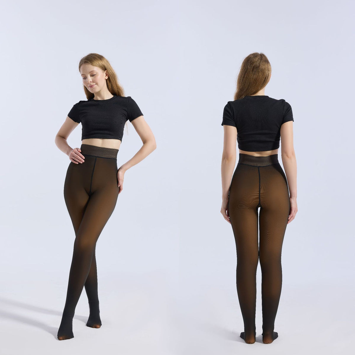 Women's Sheer Jumpsuit Pantyhose with Tummy Control