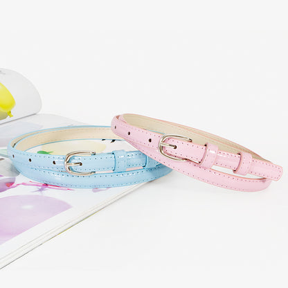 Women's Shiny PU Leather Belt with Pin Buckle