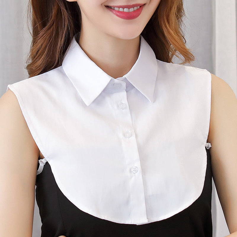 Women's shirt with detachable collar