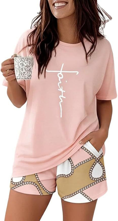 Women's Short Sleeve Pajama Set