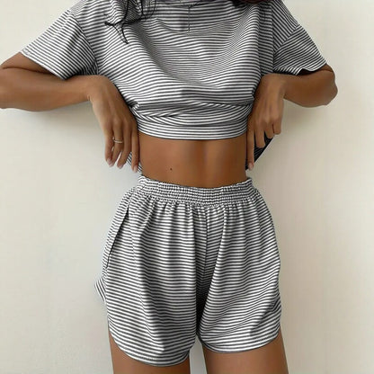 Women's short-sleeve shorts pajamas