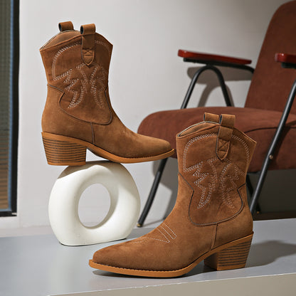 Women's Short Western Cowboy Boots