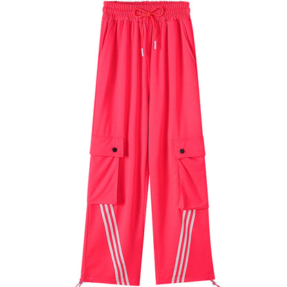 Women's Shoulder T-Shirt and Cargo Pants Sport Set