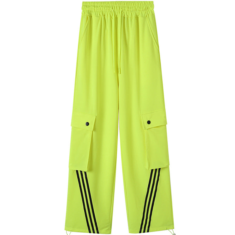 Women's Shoulder T-Shirt and Cargo Pants Sport Set