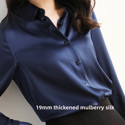 Women's Silk Shirt Long Sleeve Satin Top