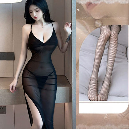 Women's Silk Summer Nightgown with Underwear