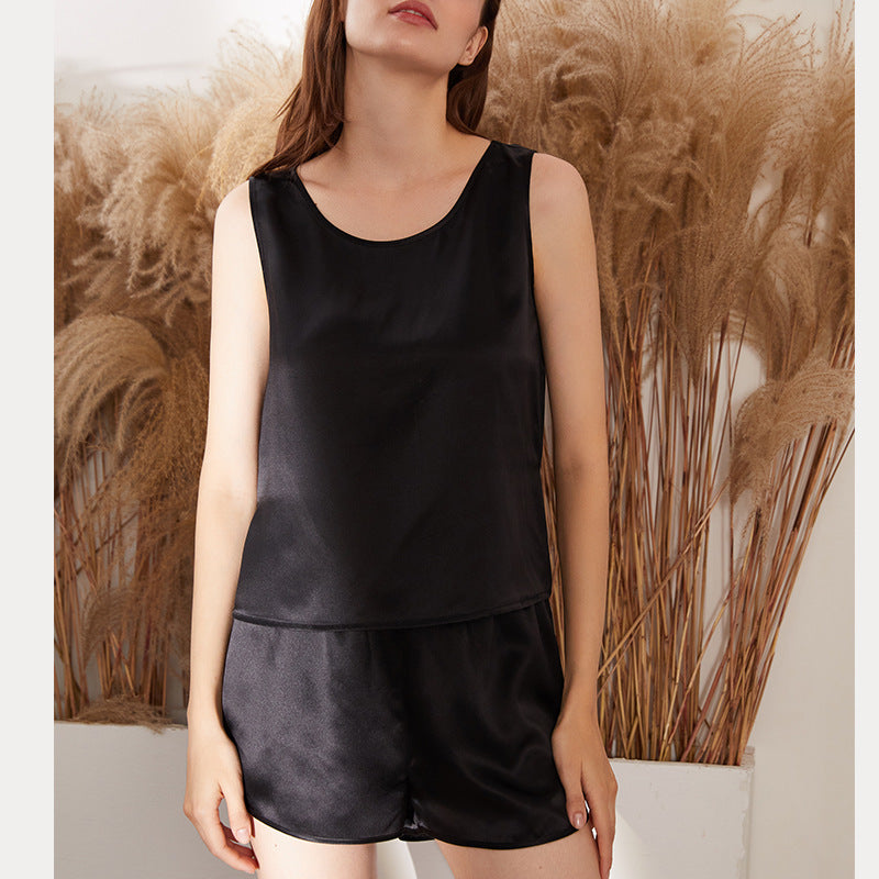 Women's Silk Vest Shorts Pajama Set