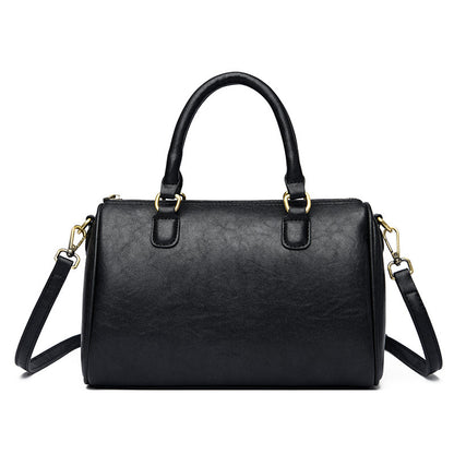 Women's Single Shoulder Bag Retro Cylindrical Purse