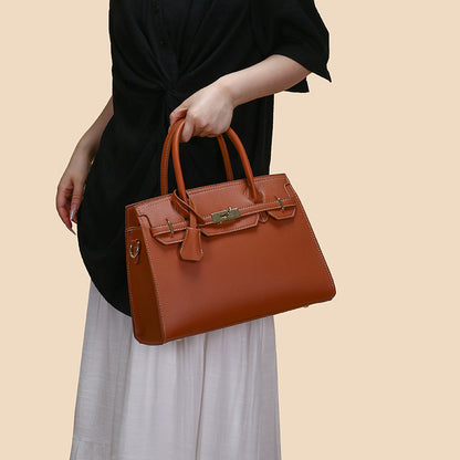 Women's Single Shoulder Crossbody Bag with Lychee Pattern