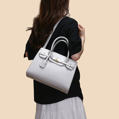 Women's Single Shoulder Crossbody Bag with Lychee Pattern