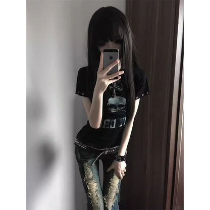 Women's Skull Street Style T-Shirt