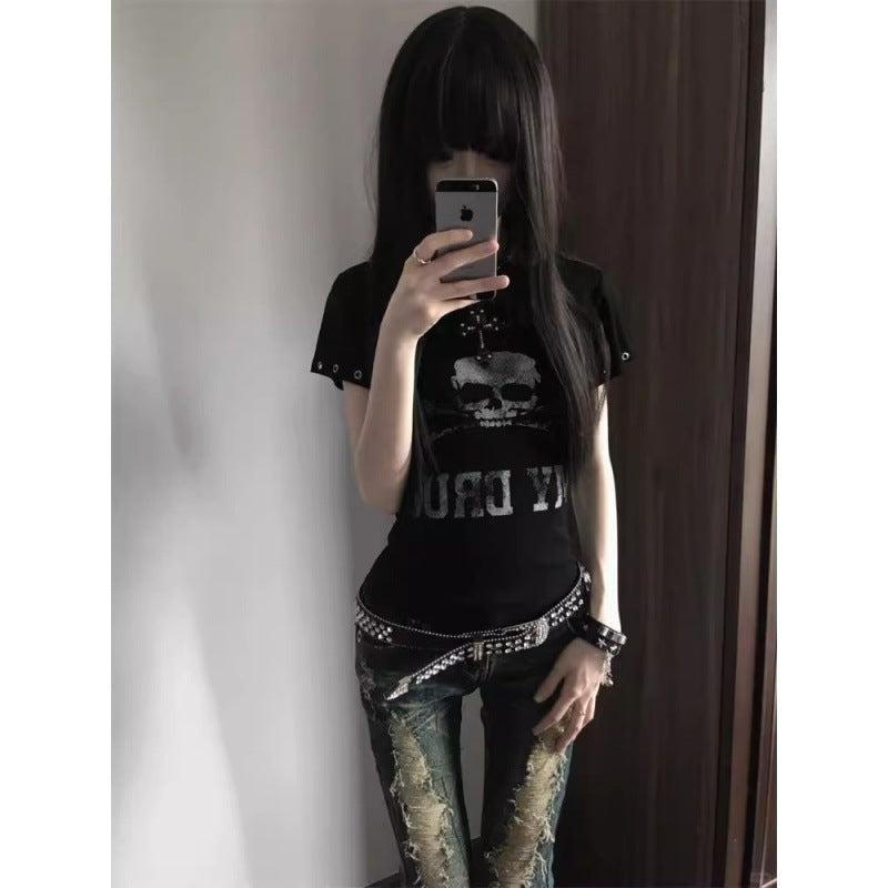 Women's Skull Street Style T-Shirt