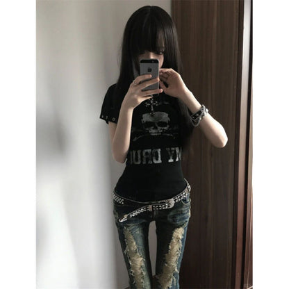 Women's Skull Street Style T-Shirt
