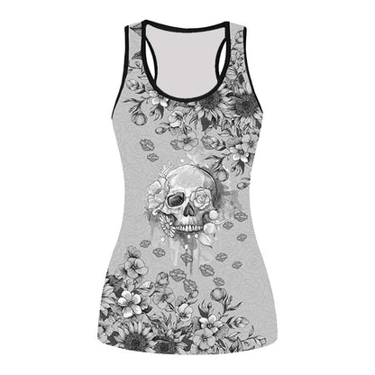 Women's Sleeveless 3D Printed Slim Fit T-Shirt