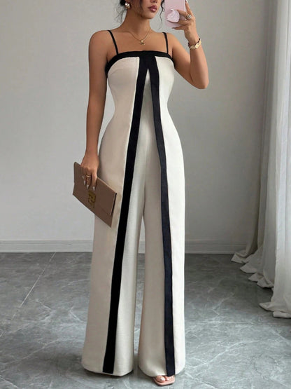 Women's Sleeveless Color-Block Dress and Pants