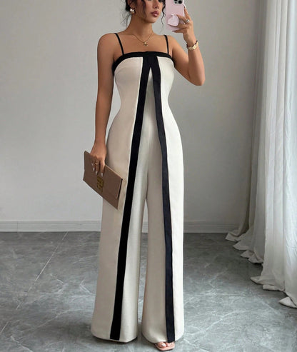 Women's Sleeveless Color-Block Dress and Pants
