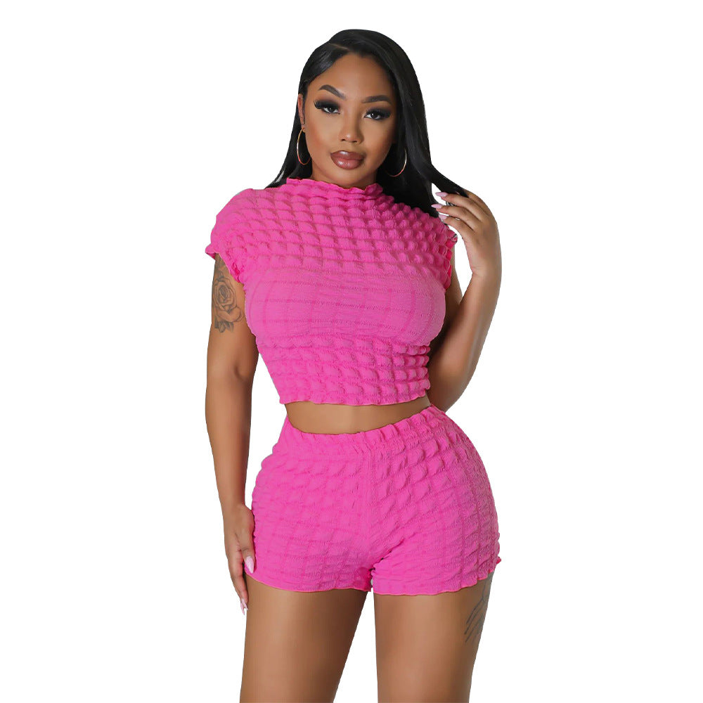 Women's Sleeveless Crop Top and Shorts