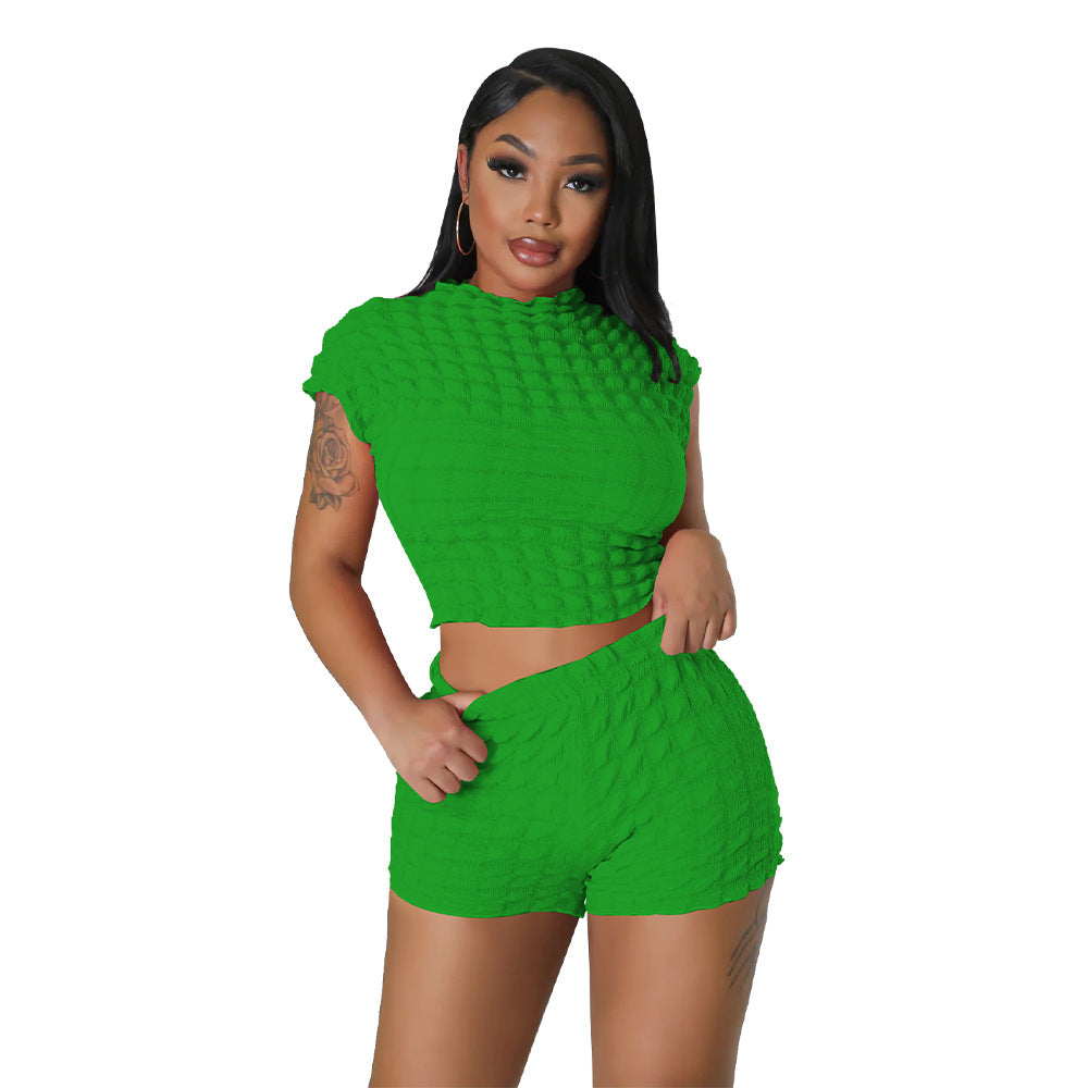 Women's Sleeveless Crop Top and Shorts