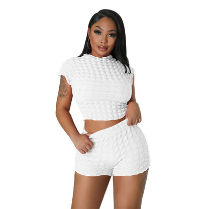 Women's Sleeveless Crop Top and Shorts