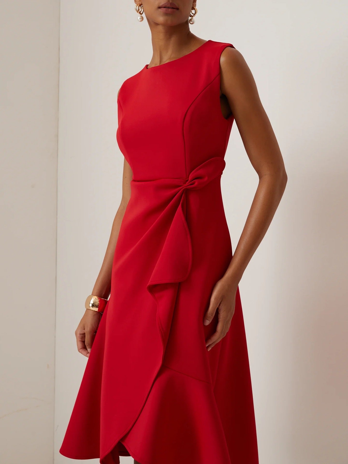 Women's Sleeveless Knit Midi Dress