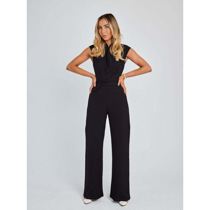 Women's sleeveless slimming wide-leg one-piece pants