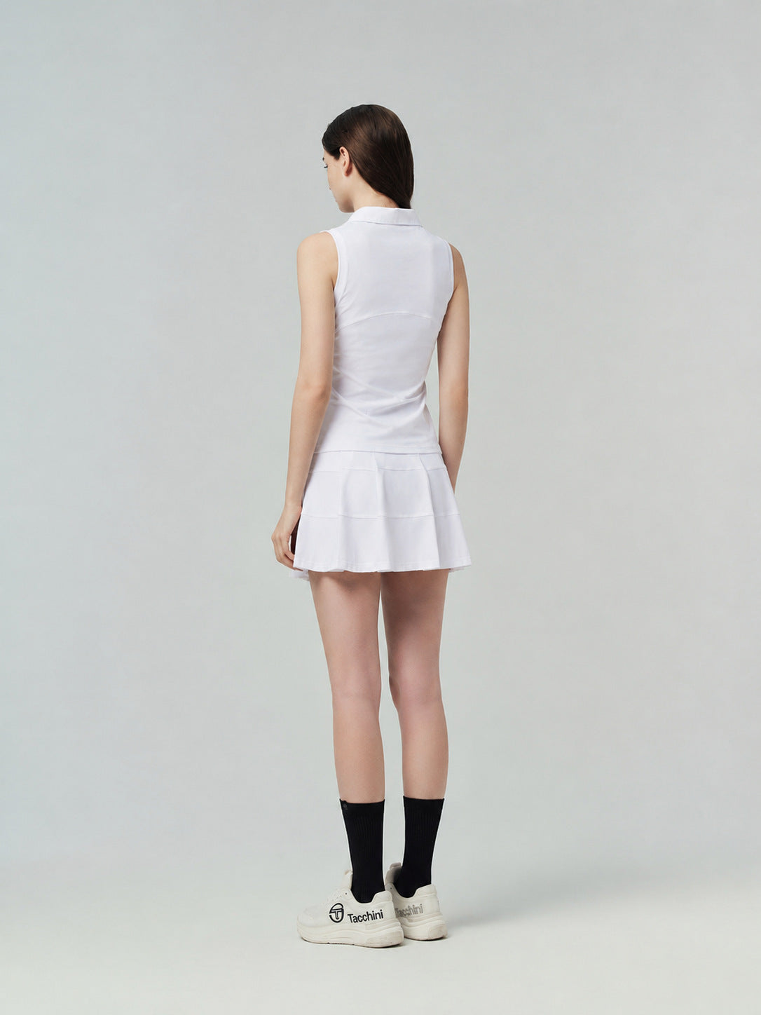 Women's Sleeveless Sports Vest with Polo Collar