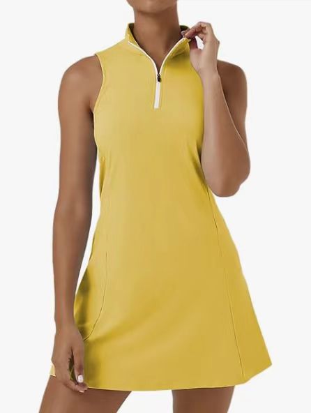 Women's Sleeveless Tennis Suit with Built-in Shorts