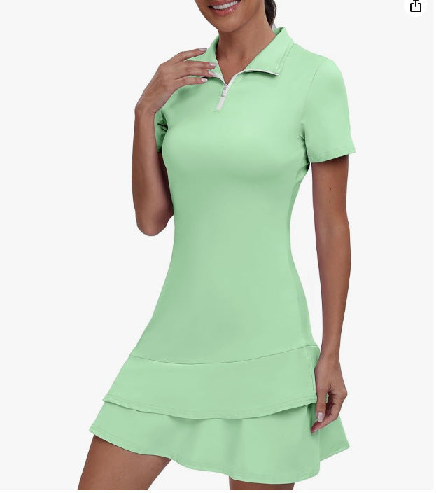Women's Sleeveless Tennis Suit with Built-in Shorts