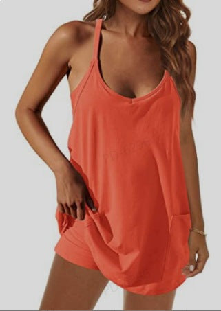 Women's Sleeveless Top and Shorts Set