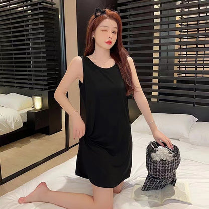 Women's Sleeveless U-collar Sleepwear