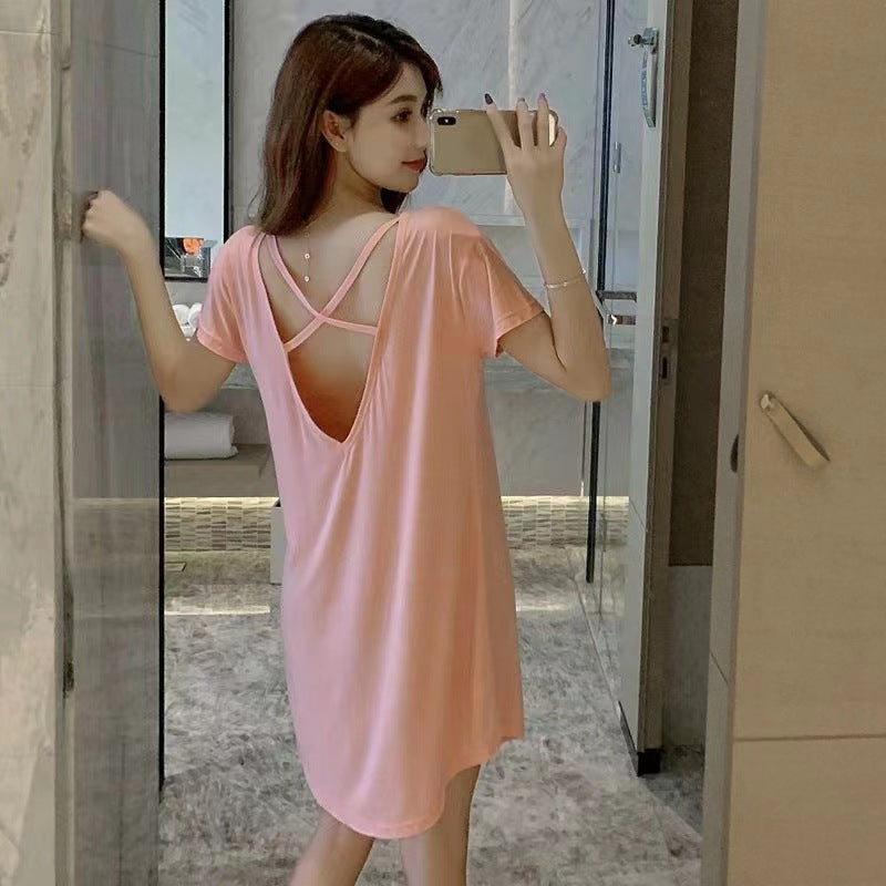 Women's Sleeveless U-collar Sleepwear