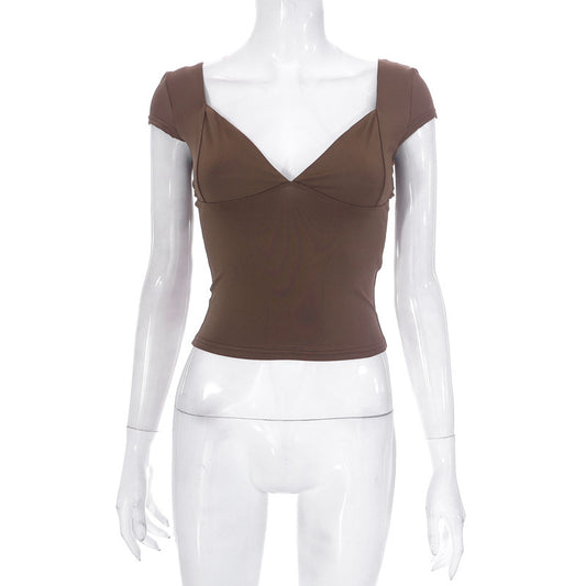 Women's Slim Fit Backless Crop Top