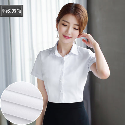 Women's Slim Fit Long & Short Sleeve Shirt - V-Neck/Square Collar