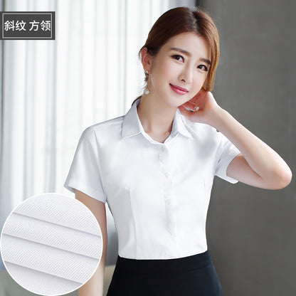 Women's Slim Fit Long & Short Sleeve Shirt - V-Neck/Square Collar