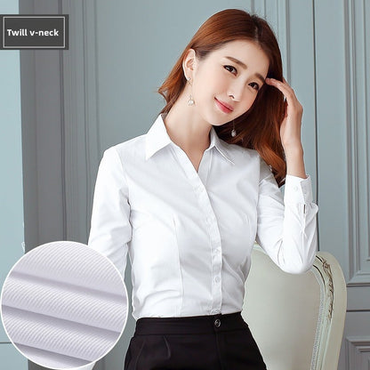 Women's Slim Fit Long & Short Sleeve Shirt - V-Neck/Square Collar