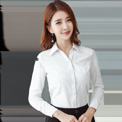 Women's Slim Fit Long & Short Sleeve Shirt - V-Neck/Square Collar