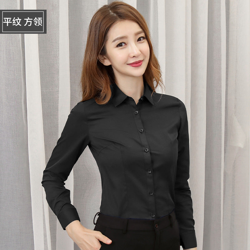 Women's Slim Fit Long & Short Sleeve Shirt - V-Neck/Square Collar