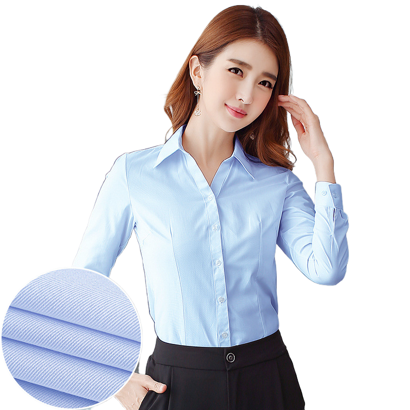 Women's Slim Fit Long & Short Sleeve Shirt - V-Neck/Square Collar