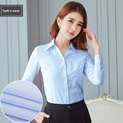 Women's Slim Fit Long & Short Sleeve Shirt - V-Neck/Square Collar