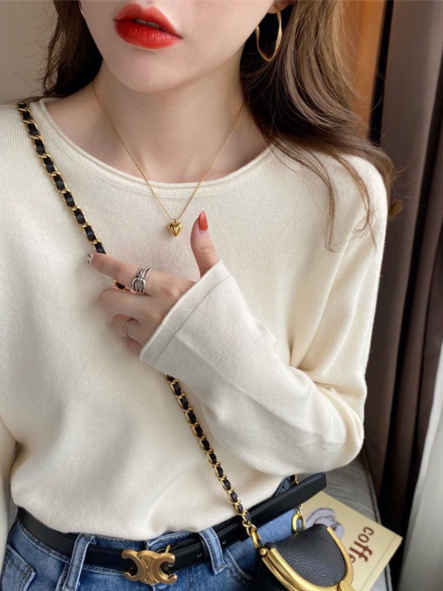 Women's Slim Fit Long Sleeve Knitwear Top
