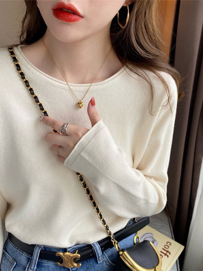 Women's Slim Fit Long Sleeve Knitwear Top