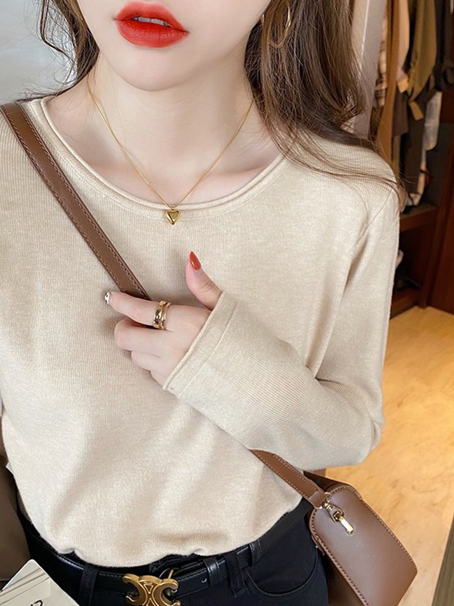 Women's Slim Fit Long Sleeve Knitwear Top